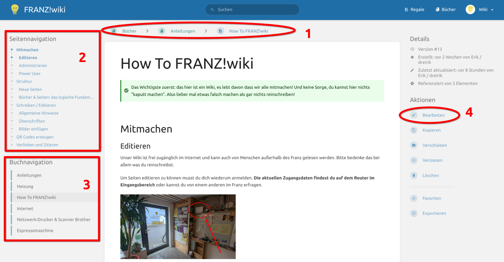 Navigationselemente Seiten